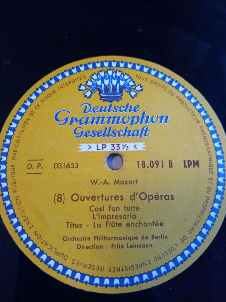 Mozart , Lehmann 1958 , Grammophon Klassik Vinyl in Heusweiler