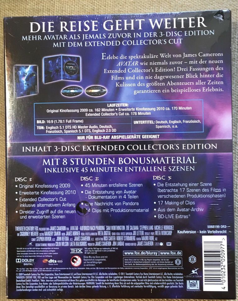 NEU-AVATAR - Extended BLU-RAY - Collector‘s Edition in Dortmund