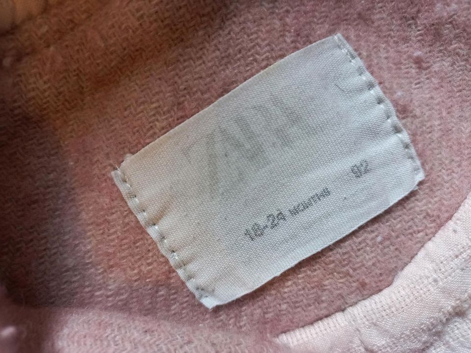 ZARA Jacke Mantel Übergangsjacke Leinen rosa 92 in Höchberg