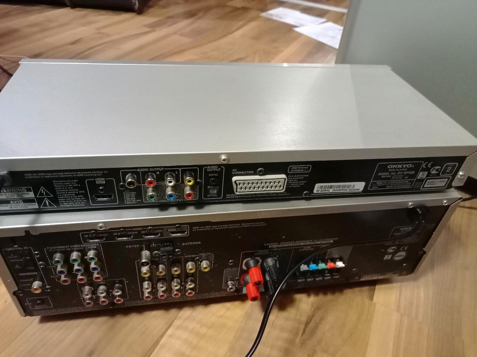 Onkyo TX-SR307 AV-Receiver + Subwoofer + 5,1 +DVD Player DV-SP406 in Mönchengladbach