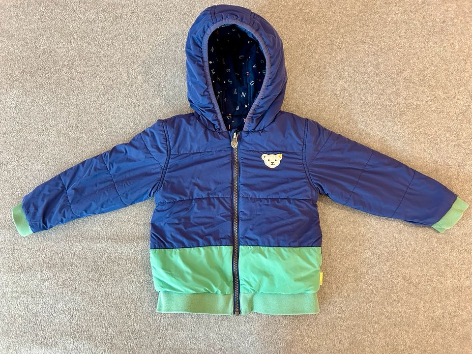 Steiff Jungen Wende-Jacke Herbst/Frühling/Übergang 104 blau grün in Erkelenz