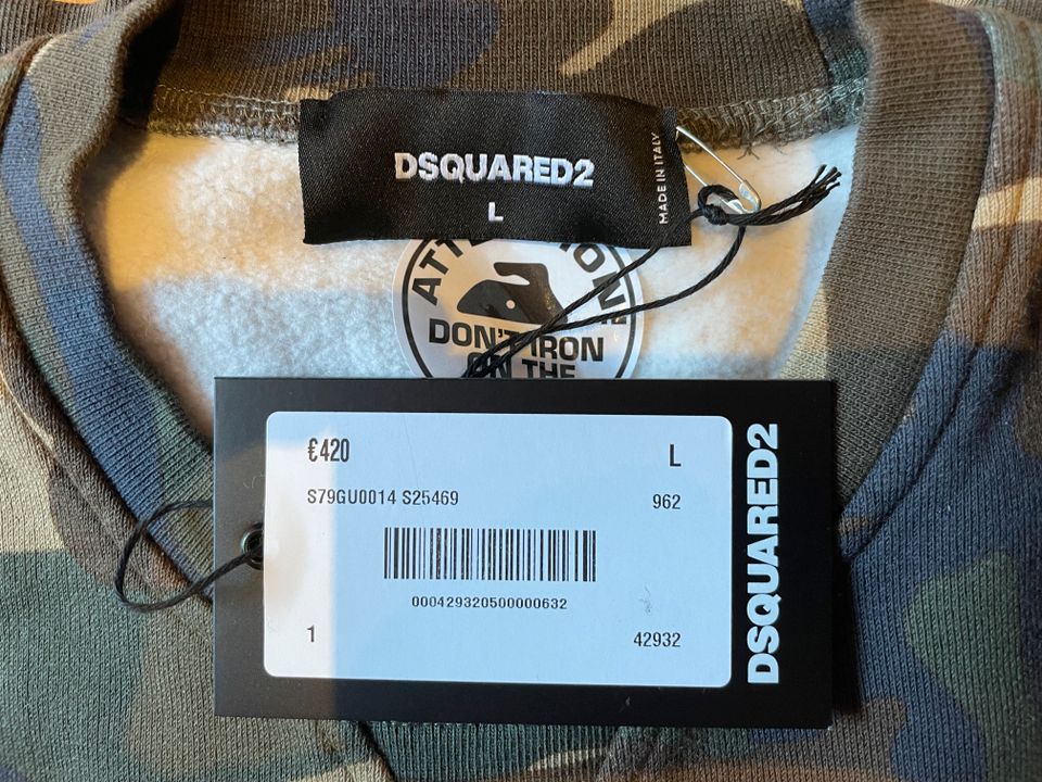 Dsquared ICON Camoflague Sweatshirt -L- NEU mit Etikett 130 € VHB in Detmold