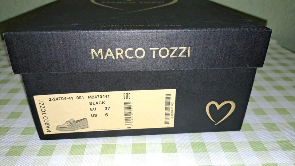 Marco Tozzi Slipper Schuhe Halbschuhe schwarz 37 in Büttelborn