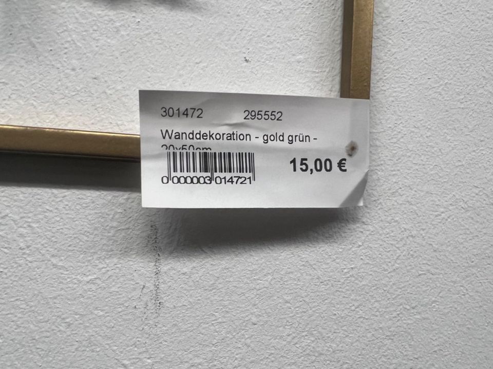 Wanddeko Gold blau / Metall statt 20€ in Zeitz