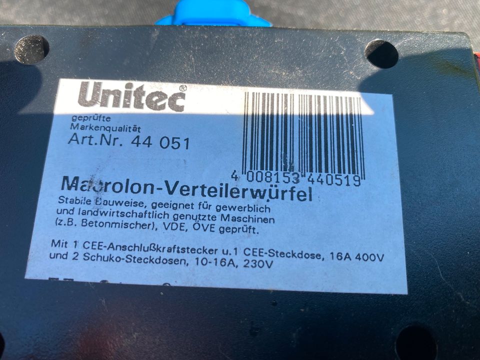 Unitec  400/220 Volt -Verteilerwürfel Art.Nr. 44 051 in Berlin