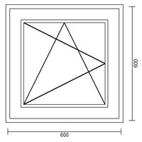 Kunststoff-Fenster 3-fach verglast B:60xH60cm inkl. Fenstergriff Sachsen-Anhalt - Köthen (Anhalt) Vorschau