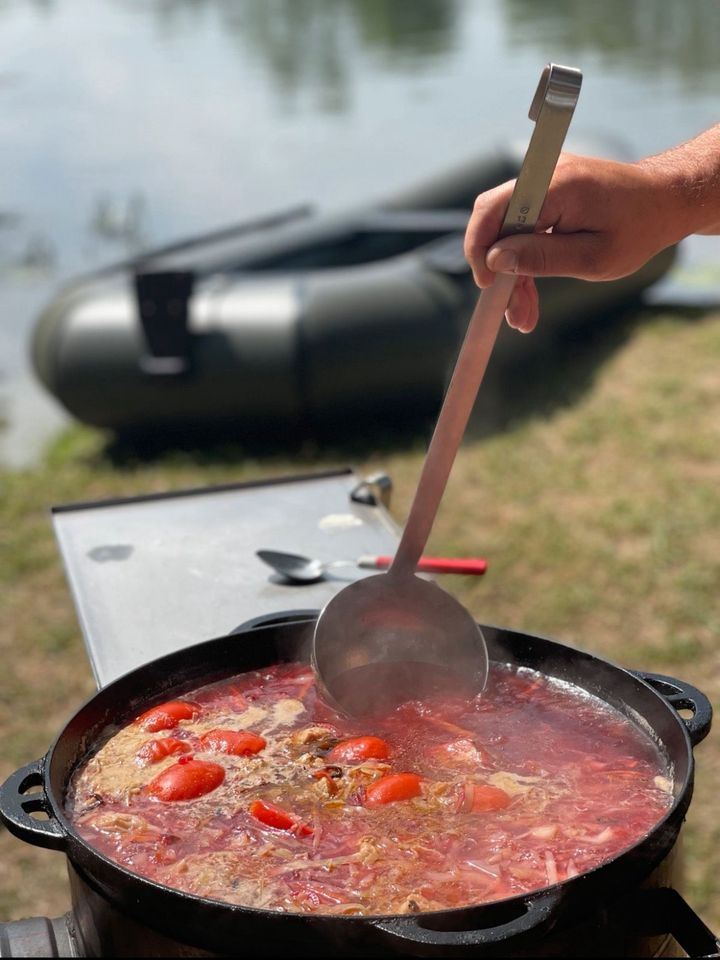 Utschak Feuertonne Gulaschkanone Kazan Kasan Holzofen Feuerplatte in Ganderkesee