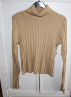 Damen Strick Rollkragen Pulli Pullover Beige Zopf Muster S Hessen - Büttelborn Vorschau