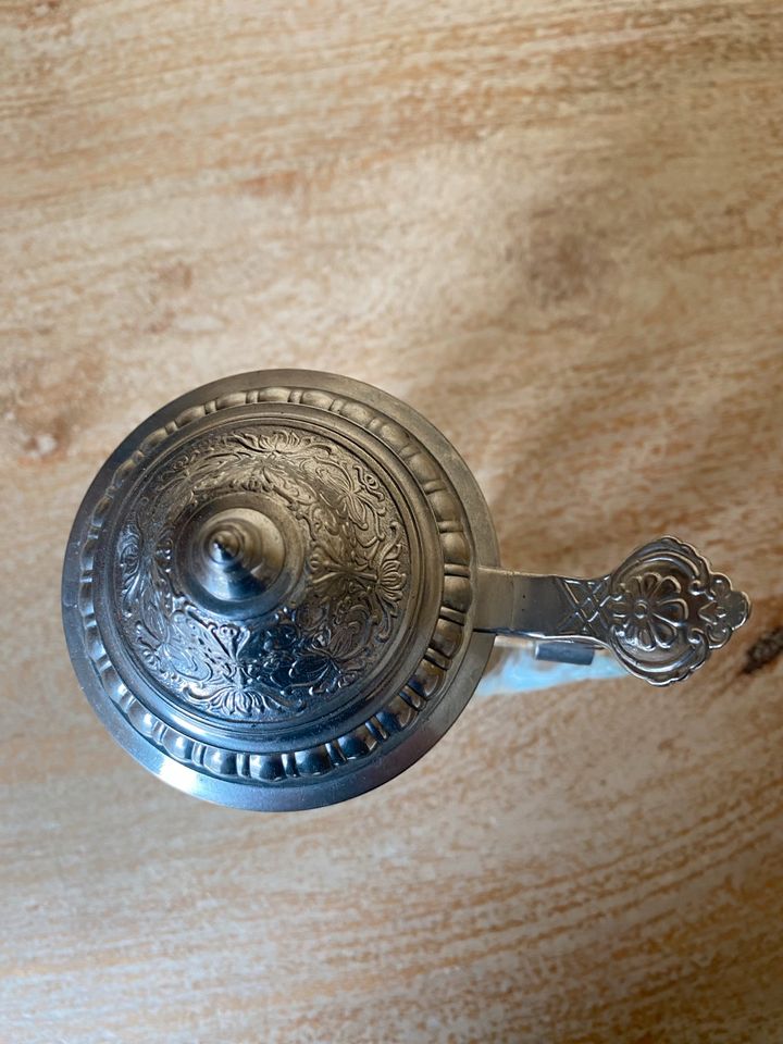 Bierseidel mit Zinndeckel 0,4 l, Made in Germany in Dittelsheim-Heßloch