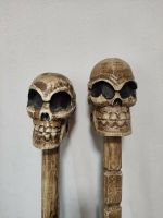 2er Set Deko Holzpaddel und Stab Totenkopf Totenschädel Skull Niedersachsen - Lüchow Vorschau