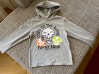 ⚡ Gr. 122 / 128 H&M Pullover Hoodie grau Kapuze Funny Bone Leipzig - Schleußig Vorschau