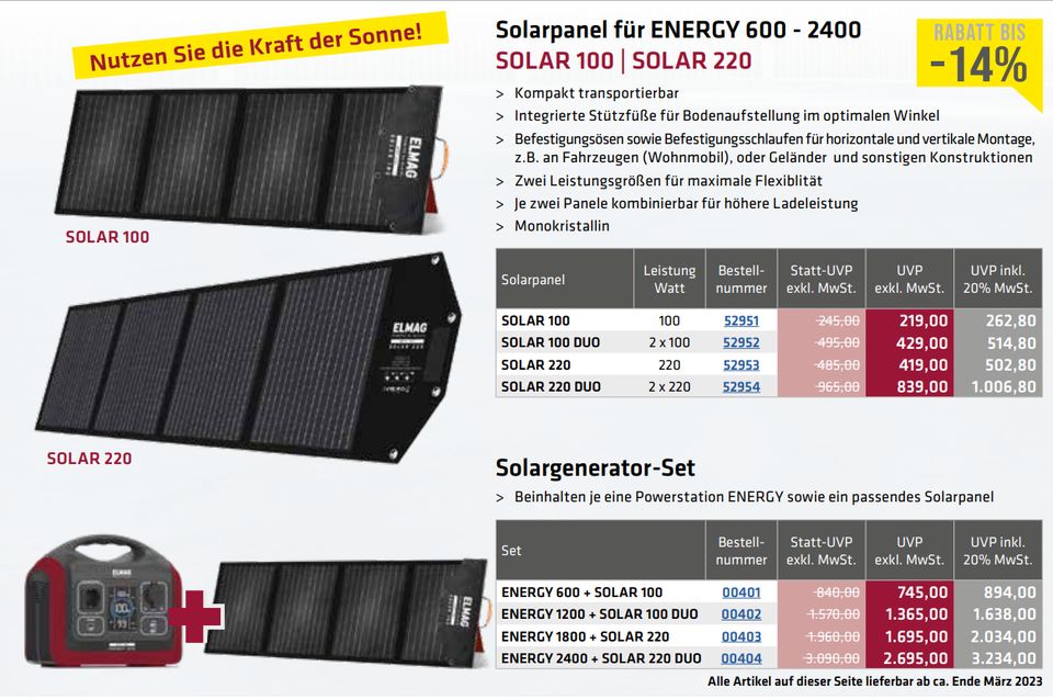 SOLAR GENERATOR - Solarbatterie Batterie Solar in Parsberg