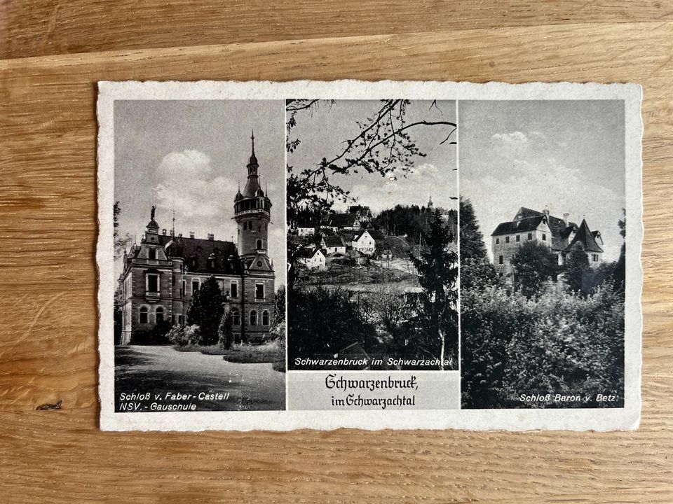 Postkarte Schwarzenbruck vor 1945 in Hersbruck