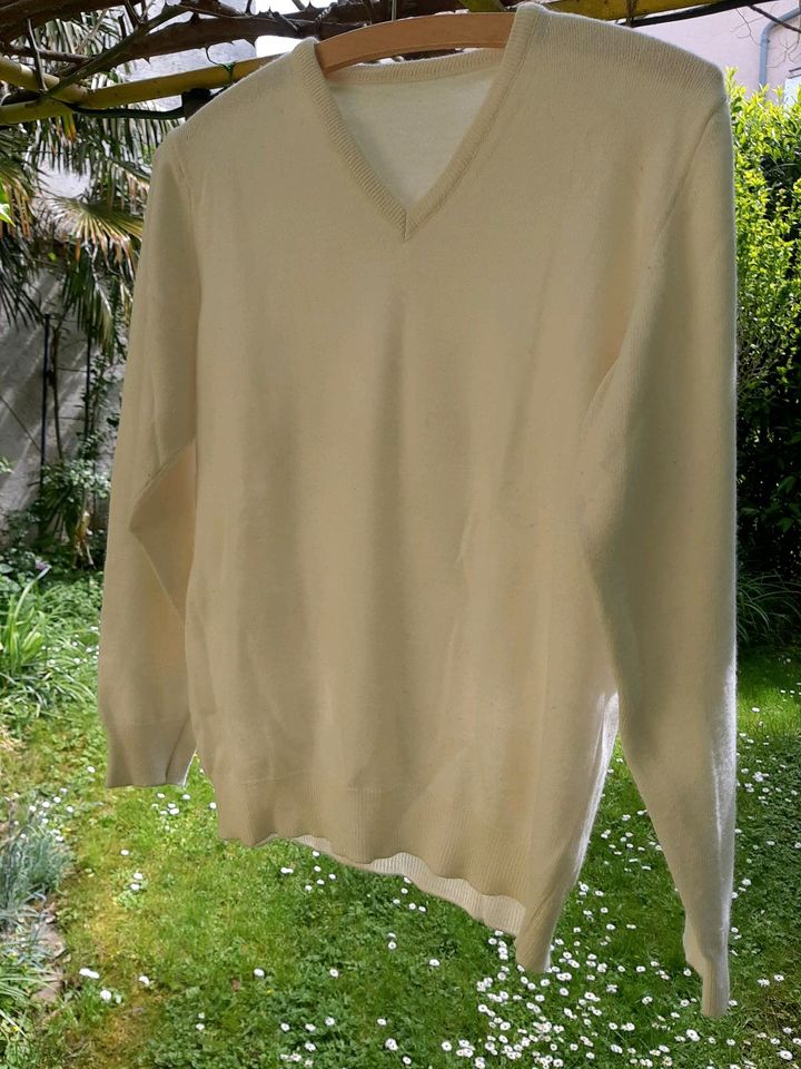 KASCHMIR PULLOVER GR S CREME in Leimen