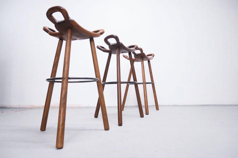 1/6 Brutalist Marbella Barhocker Bar Stool Set Sergio Rodrigues in Berlin