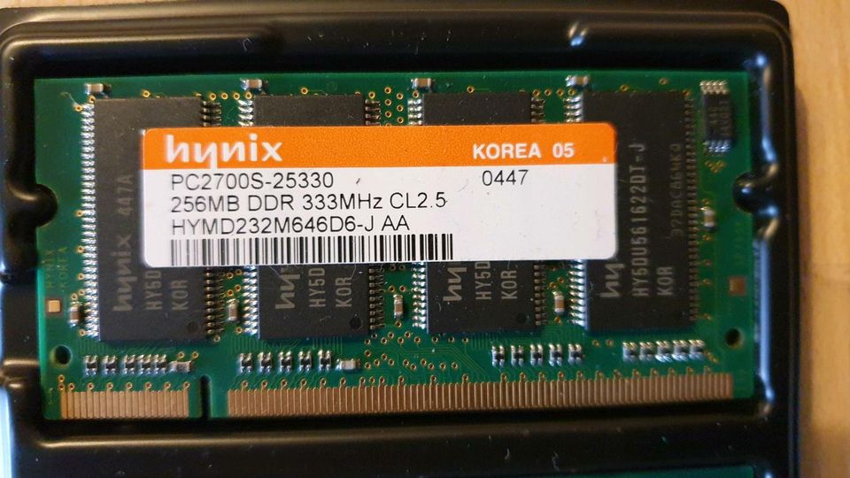 2x 256MB (=512MB) RAM Hynix PC2700S SO-DIMM 4x256MB 2GB 200 PIN in Berlin