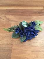 Deko Stoff Blumen blau Kranz für Stabkerzen Baden-Württemberg - Heidenheim an der Brenz Vorschau