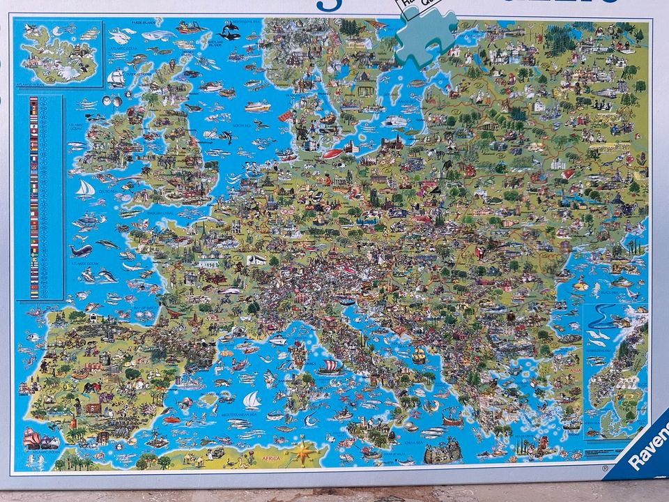 Puzzle Ravensburger 2000 Teile Nummer 166107 Europakarte in Bochum