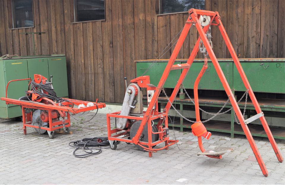 Einfahrgerät Abseilgerät Winde für Silo Bunker Schacht Grube 50m in Hohen Neuendorf