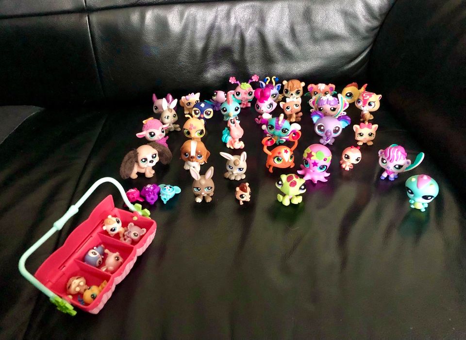 Littlest-Pet-Shop Figuren-Set LPS Spielzeug Katze Hund Tiere bunt in Waltrop