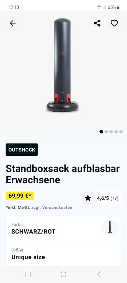 Standboxsack decathlon 1m60 in Leverkusen