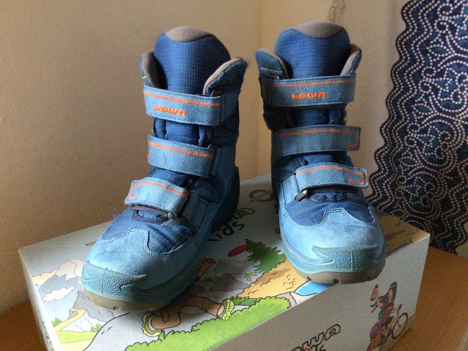 Lowa MILO GTX MID Winter-Stiefel Gr. 34 GoreTex orange/blau in Egling