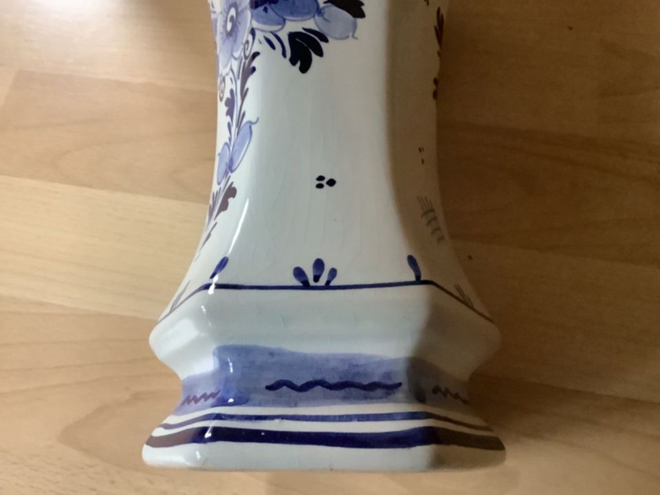 Vase groß Delft handgemalt blau 25 cm in Warthausen