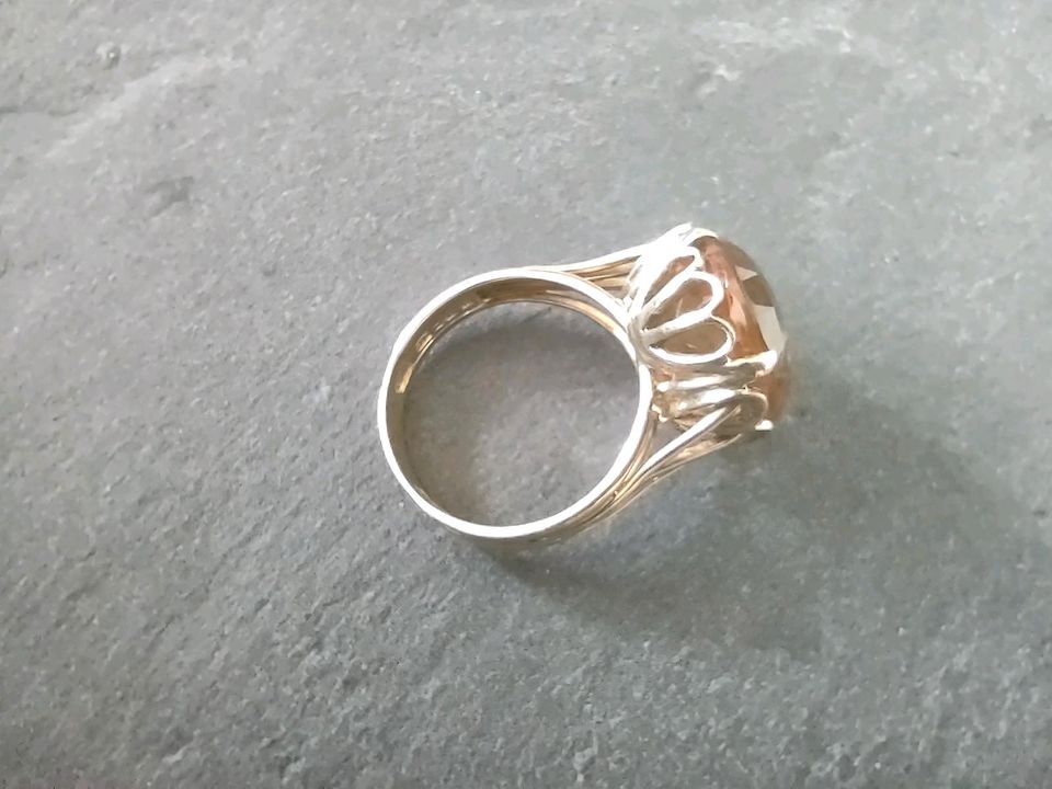 Goldring Ring aus Gold 585+Citrin, ca. 10 Gramm in Berlin