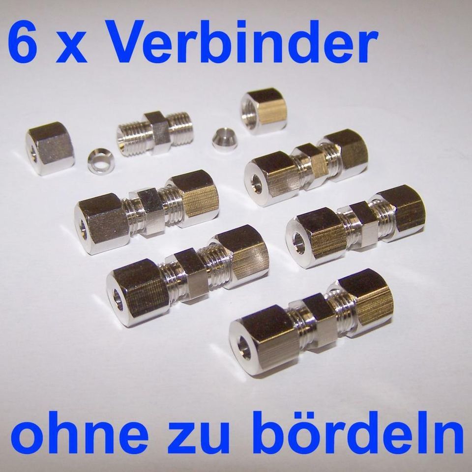 Bremsleitung Reparatur Reparatursatz 2 x 2 Meter mit 6 Verbinder