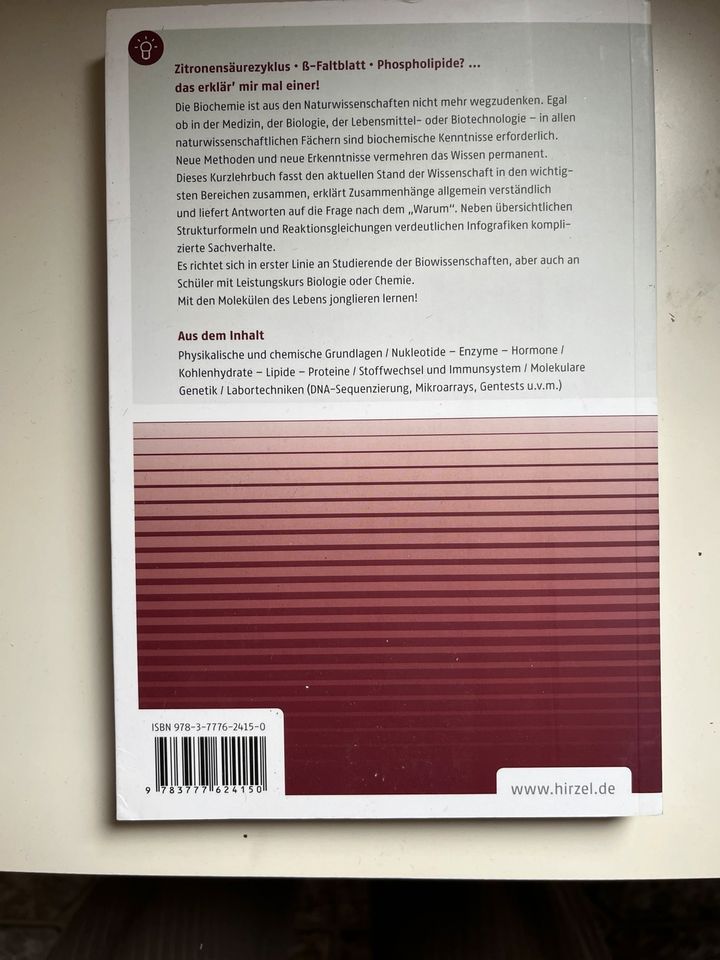 Buch Lehrbuch Biochemie für Ahnungslose in Schwülper