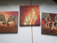 3x Set Bild Leinwand handbem (Gepard,Zebra, Elefant, Afrika Deko) Brandenburg - Potsdam Vorschau