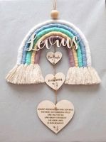 Makramee personalisiert Regenbogen Taufe Geschenk Bayern - Euerbach Vorschau