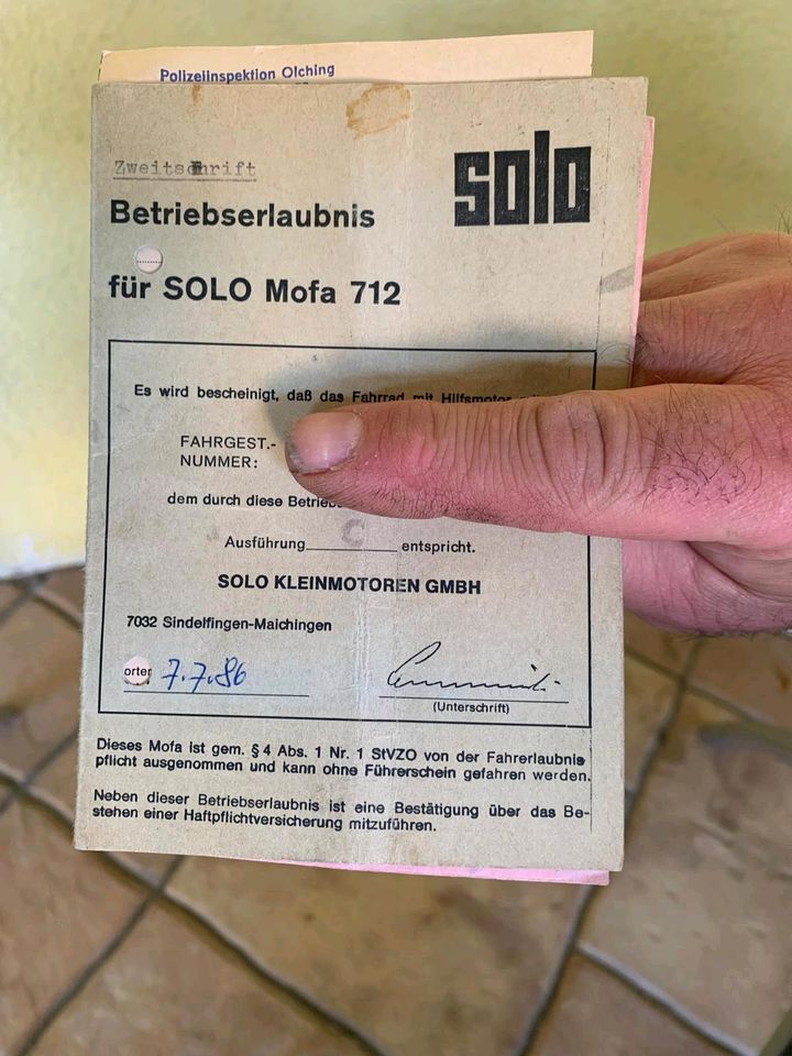 Solo Mofa 712 bj1979/scheunenfund /garagenfund in Abensberg