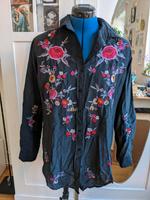 Hemd, Bluse, schwarz, bunte Blumen, Größe L Köln - Kalk Vorschau