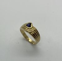 Damenring Herz mit Amethyst in 375er Gelbgold, Gr. 67 (L16458) Bayern - Landshut Vorschau