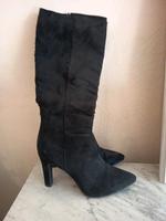 Damenstiefel Schwarz Veloursleder 15€ Größe 39 Bayern - Großostheim Vorschau
