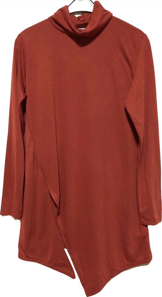 AMISU Damen Tunika Shirt Longshirt M Rollkragen Langarm ziegelrot in Berlin