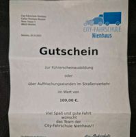 100€ Gutschein Fahrschule 48629 Metelen Nordrhein-Westfalen - Wettringen Vorschau