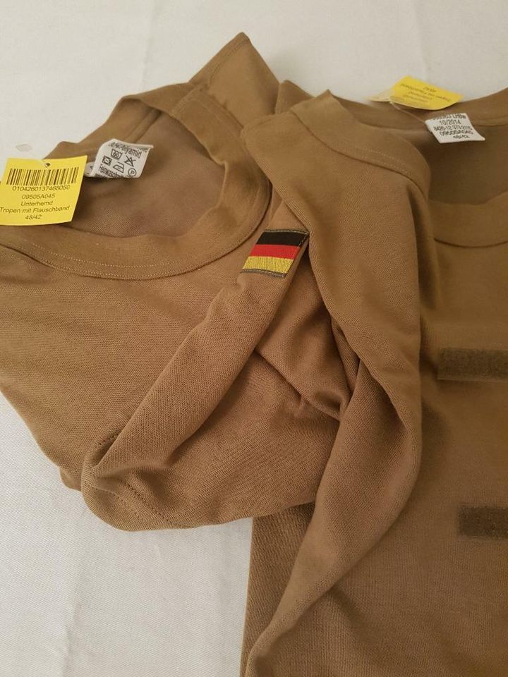 Bundeswehr - Tropen T-Shirt - 2 x Größe 48 ( M ) - Beige - NEU in Mittenwald