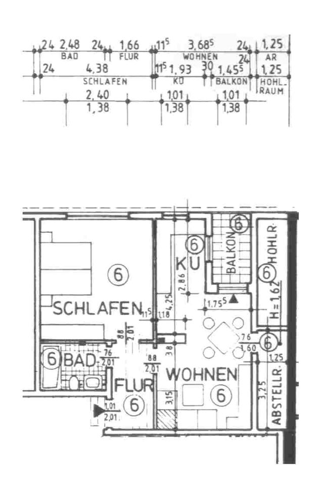 Lichtdurchflutet, Sanierte 2-Zimmer-Wohnung m. Balkon, Stellplatz in Kirchen (Sieg)