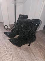 Stiefeletten Gr.39 schwarz Glitzer Sachsen-Anhalt - Halle Vorschau