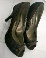 Bullboxer Pumps Peeptoes mit Spitzenstoff schwarz/braun Gr. 37 Berlin - Marienfelde Vorschau