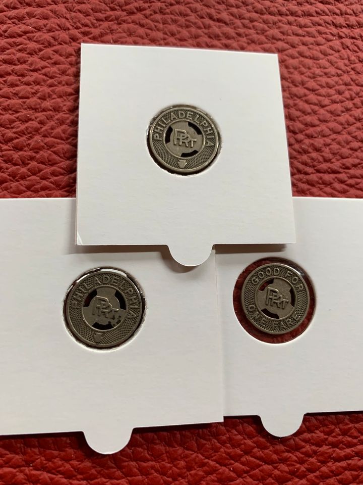 1924 - Philadelphia USA Dollar PRT One Fare Token Medaille Münze in Blaubeuren