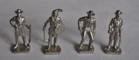 Ü-Ei Figuren - 4 Berühmte Westmänner 2 aus Metall Sammler Figuren Düsseldorf - Unterbach Vorschau