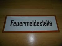 altes Schild Emailleschild Feuerwehr Feuermeldestelle Sachsen - Roßwein Vorschau