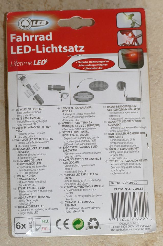 Fahrrad LED Licht Set in Adelschlag