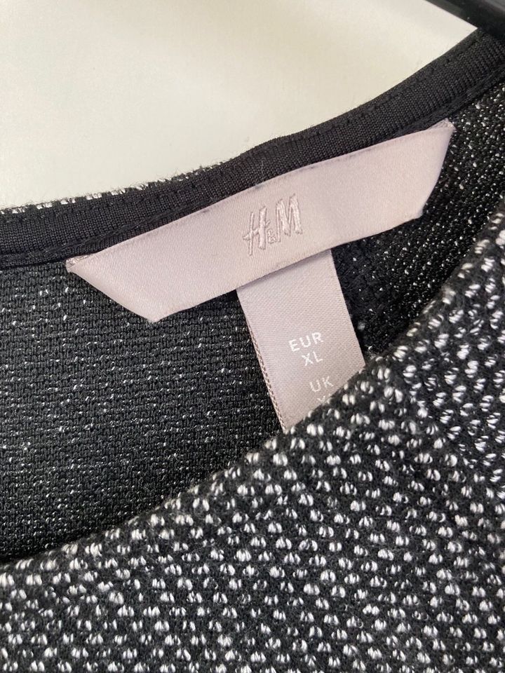 graues Etuikleid mit schwingendem Rock von H&M in Größe XL in Marxen