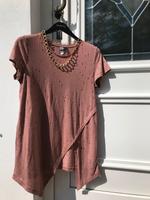 Shirt, H&M, Farbe rosenholz, Zipfel- Lagenlook Brandenburg - Templin Vorschau