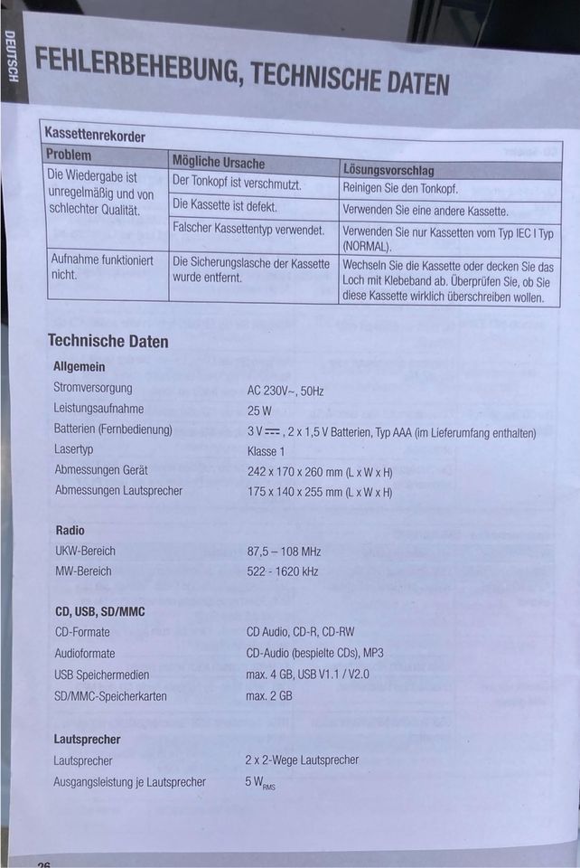 Stereoanlage in München