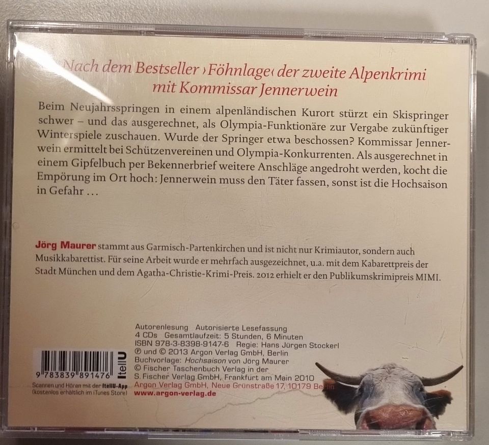 3x Krimi-Hörbuch Maurer FÖHNLAGE HOCHSAISON SCHWINDELFREI CDs in München